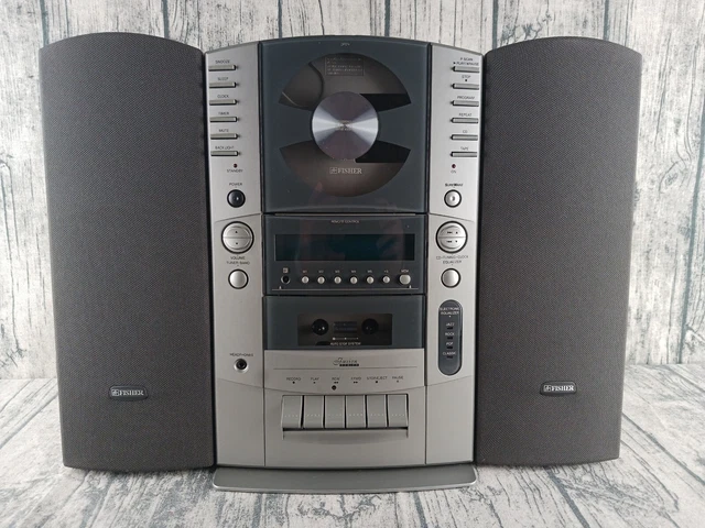 Fisher (SLIM-1000) AM/FM Radio CD Player Stereo W/ Detachable Speakers - Pre-Own