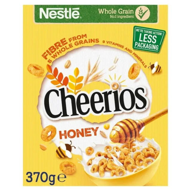 Nestle Honey Nut Cheerios Breakfast Cereals Less Sugar Kosher 410g