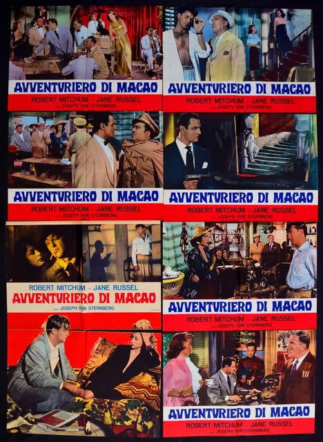 Fotobusta Aventurier De Macao Robert Mitchum Jane Russell F31