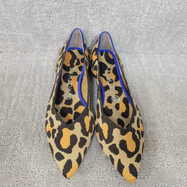 Rothy's The Point Women's Size US 9.5 Big Cat Leopard Print Flat Ballet Shoes