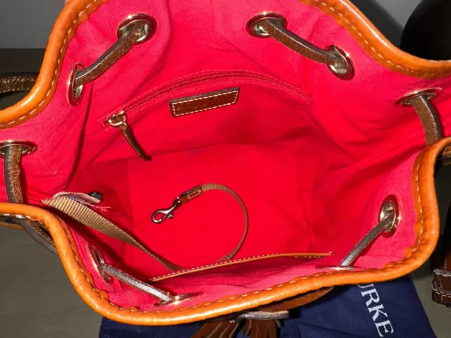 DOONEY & BOURKE Pebble grain leather Kendall crossbody bag purse Caramel EUC 3