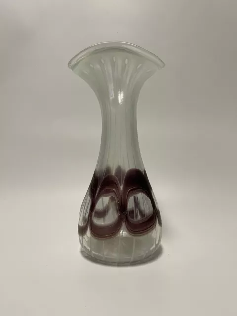 Vintage Glas Vase Erwin Eisch 1988 Top Zustand Irisierend Höhe 29 Cm