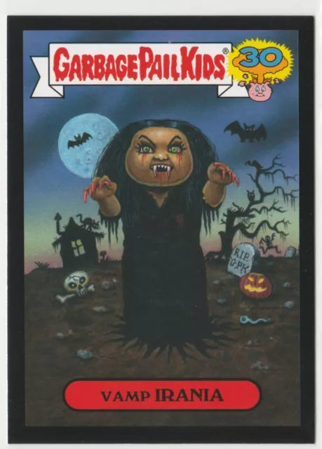 2015 Topps Garbage Pail Kids 30th Anniversary Series Vamp Irana BLACK GPK 3699