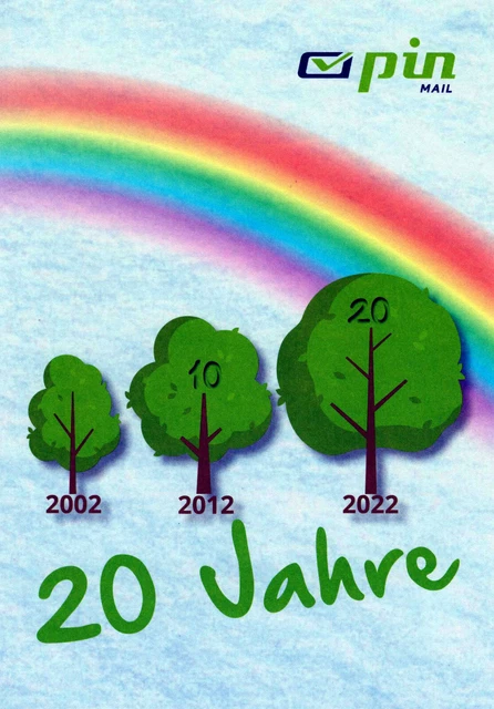 Deutsche Privatpos - PIN Woltersdorf - 20 Jahre PIN 2022, offizielle Klappkarte