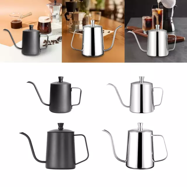 Pour over Coffee Kettle Camping Coffee Pot Narrow Drip Kettle with Lid Gooseneck