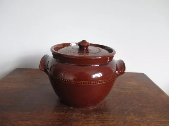 Pearsons of Chesterfield Crock Pot Casserole Dish Ovenproof Brown 2 Pints B
