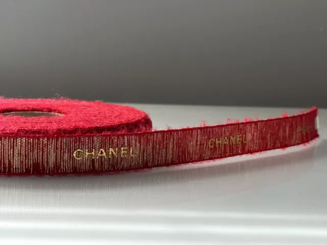 CHANEL Ltd Edition Pastel Gift Wrapping Ribbon White Lettering 2