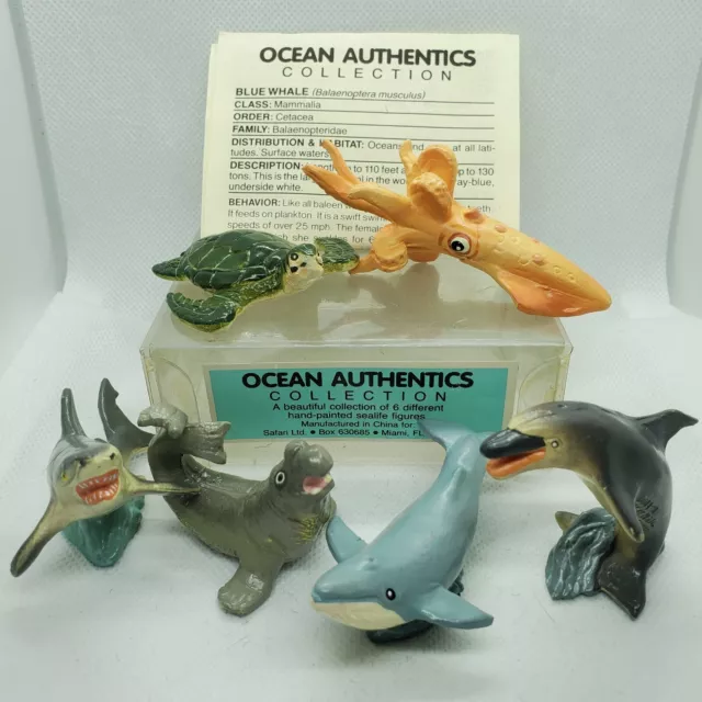 Vintsge Safari Ltd Ocean Authentics Whale Squid Seal Shark Turtle Dolphin