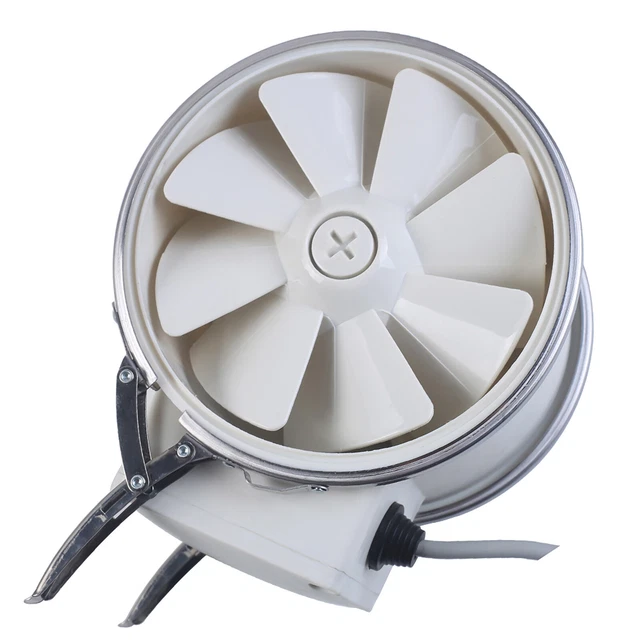 8 INCH INLINE Duct Fan 735 CFM HVAC Exhaust Ventilation Fan with Low