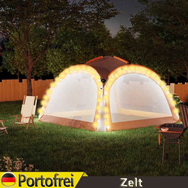 Partyzelt LED Event Garten Pavillon Gartenzelt Camping Pavilion Shelter Strand
