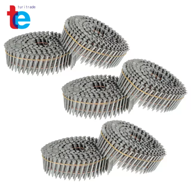 1-1/4" x 0.092" Hot-Dipped Galvanized Collated Wire Coil Siding Nails 3600 Pack