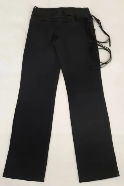 Pantaloni eleganti acetato viscosa nero cintura taglia 40 SISLEY donna ragazza