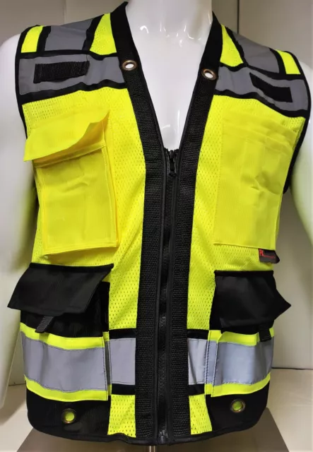 FX SAFETY VEST - Class 2 High Visibility Reflective Yellow Safety Vest