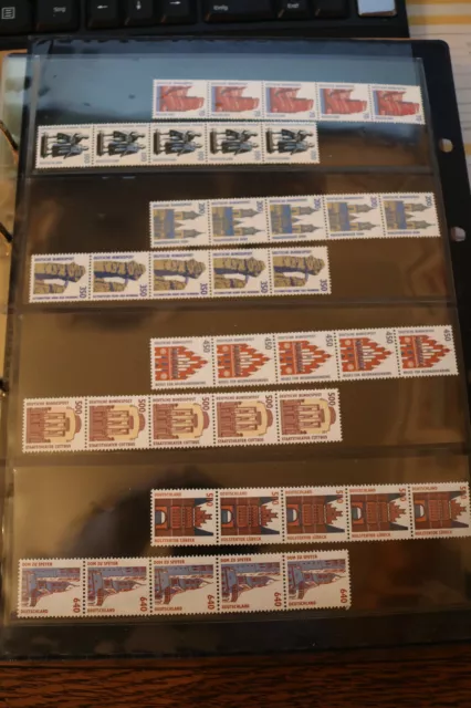 B-12-26 Bund Rollenmarken RM 5er-Streifen Sehenswürdigkeiten SWK postfrisch