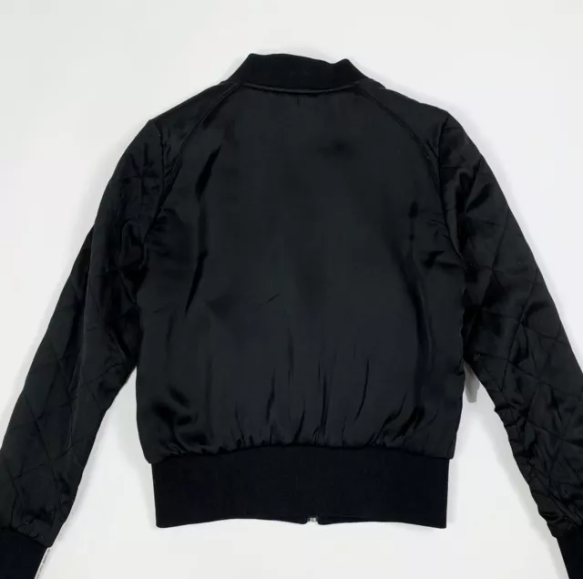 HM H&M divided giacca corta jacket donna usato EUR36 tg 40 giubbotto nero T7296 12