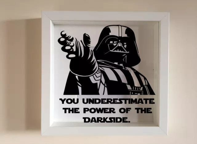 Box Frame Vinyl Decal Sticker Wall art Quote Star wars Darth Vader