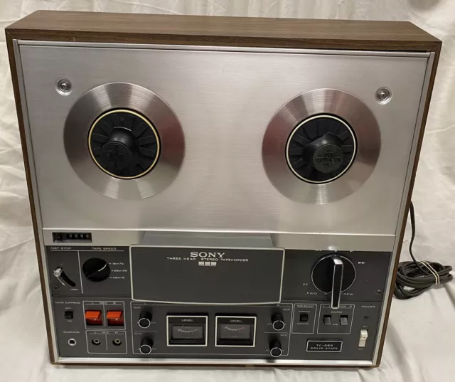 VINTAGE SONY TC-366 Three Head Stereo Reel to Reel Tape Recorder Player W/  Cover $110.00 - PicClick