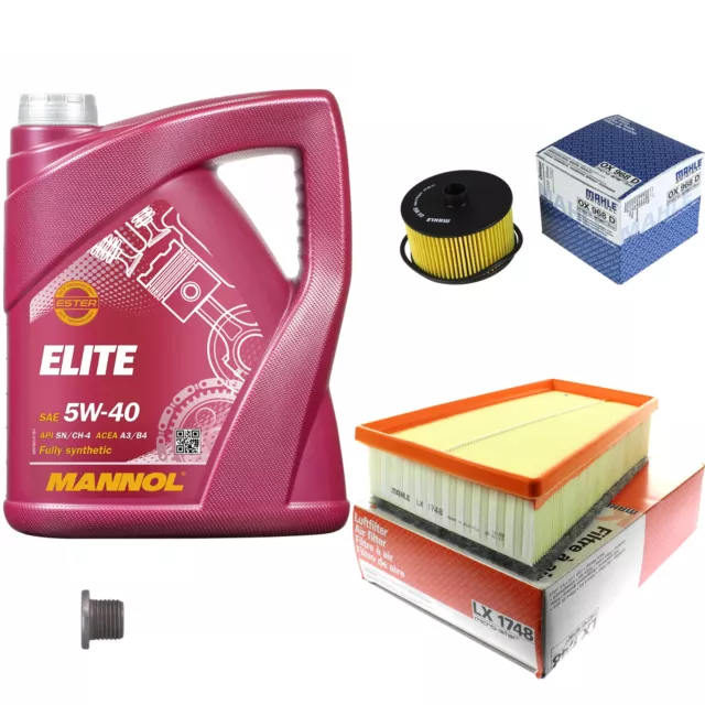 MAHLE Inspektionspaket 5 L MANNOL Elite 5W-40 für Renault Grand Scénic III 1.2