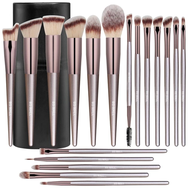 Set di pennelli per trucco professionale premium da 18 pezzi con scatola...