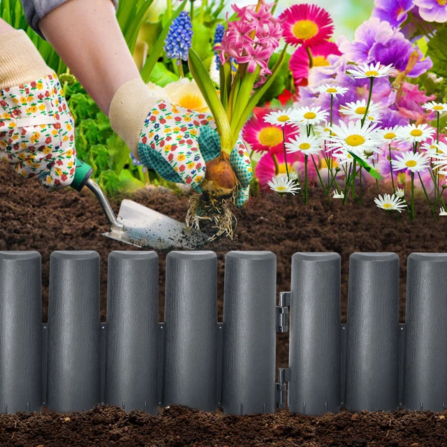 GARTEN BEETUMRANDUNG PALISADE Beeteinfassung Palisaden Rasenkante 2,88