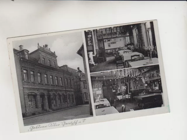 GROITZSCH MEHRBILD GASTHAUS GOLDENER ADLER REINHOLD HÄßLER CA 1940 BEI LEIPZIG