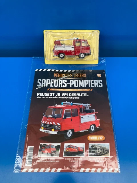 Miniature Pompier 1/43 Willys Jeep VLTT – Modèle Hachette, Rouge, En Zamak, Neuf Sous Blister