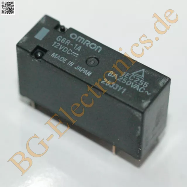 1 x G6R-1A-12VDC ELECTROMECHANICAL RELAY SPST-NO 12VDC G6R-1A-12DC Omron  1pcs