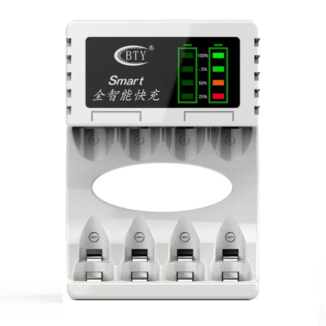 Caricabatteria ricaricabile 4 slot LCD AAA per batterie NIMH NICD pf