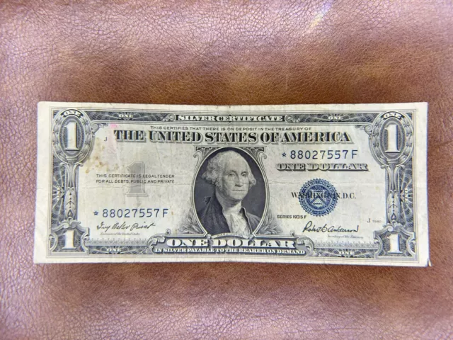 1935 F Silver Certificate Star note circulated