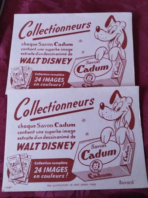 Lot 2 Buvard CADUM WALT DISNEY PLUTO