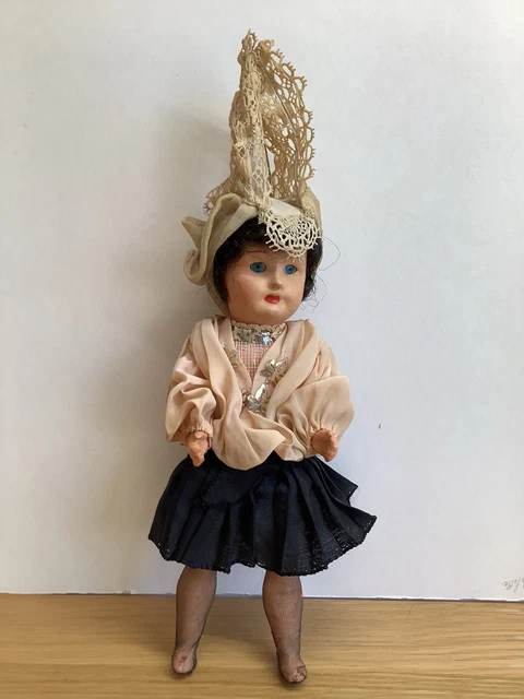 Poupée Ancienne FRANCOIS Nobel France - Baigneur Celluloid 45 Cm, Boîte D'origine, 1940