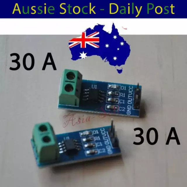 2pcs 30A Range Current Sensor Module ACS712