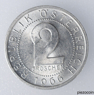 Austria 2 Groschen 1966, Eagle, Coin Inv#A262