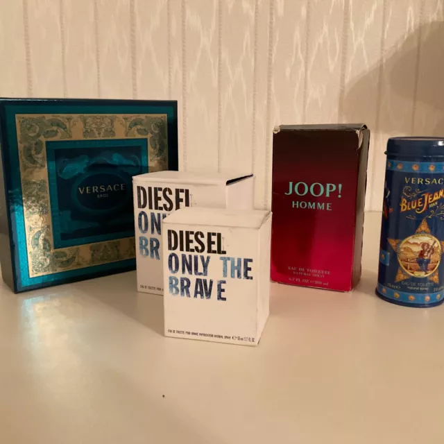 *EMPTY Mens perfume fragrance bottles Versace Diesel Joop