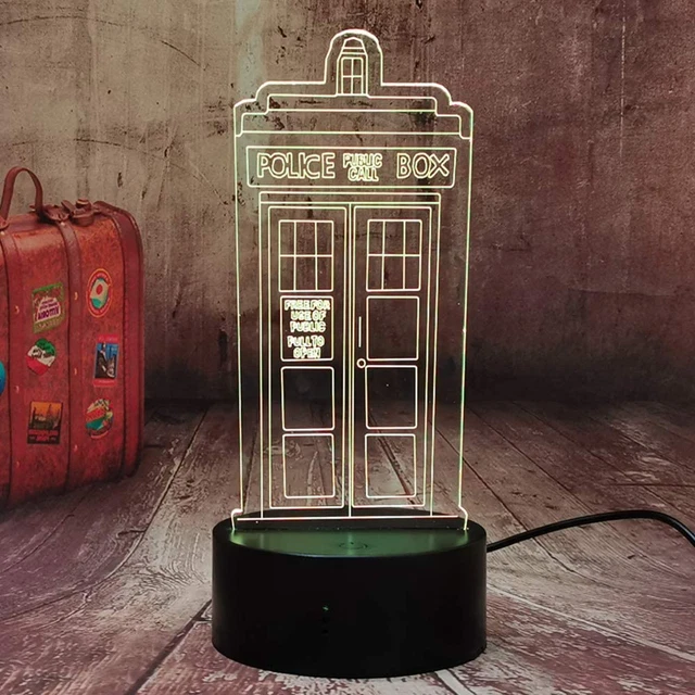 3D LED Night Light Lamp Boxes Tardis Nightlight for Kids Bedroom Call Box 3D