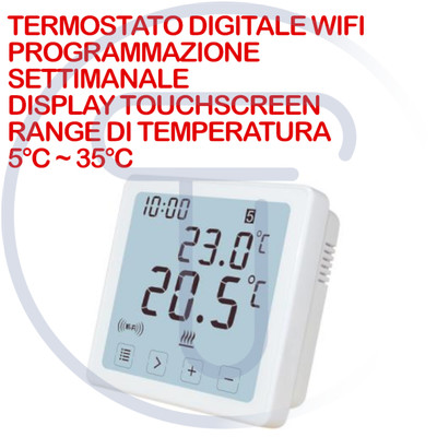 Avidsen Cronotermostato Digitale Touchscreen Timer Controllo Remoto Wifi Avidsen 103955 