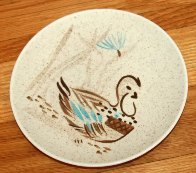 Vintage Red Wing Pottery Bob White quail Bread Plate 8" PRICED PER PLATE