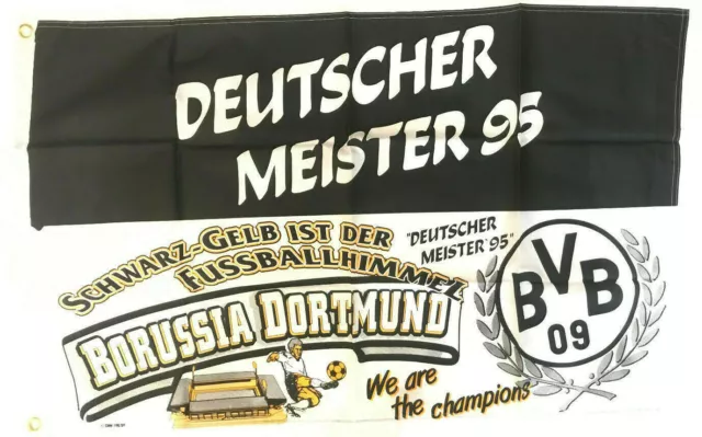 Borussia Dortmund BVB - Fahne Flagge Flag Fussball Deutscher Meister 95 #510 2