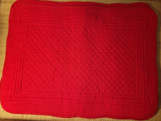 Juego de 4, 14 x 20 manteles rectangulares para el hogar KAF rojos