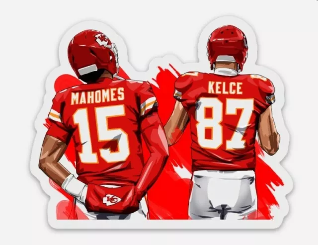 KC Pat Mahomes Travis Kelce MAGNET - Vinyl Kansas City Chiefs football Magnet