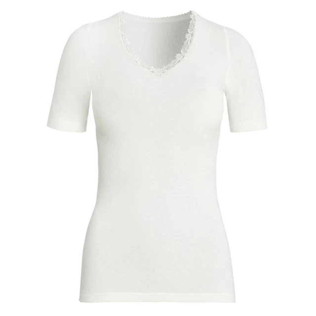 Nina Von C. Fine Cotton – Canottiera In Pizzo Nero, Taglia 50 – Cotone Biologico Morbido – Made In Europe