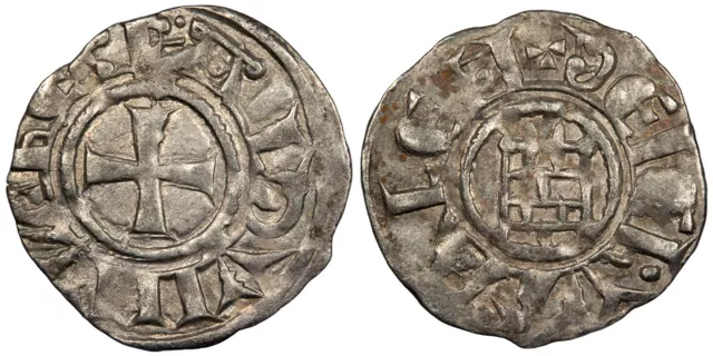 CRUSADERS Kingdom of Jerusalem Baldwin (Badouin) III 1143-1163 Denier EF #ME9960