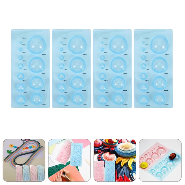 4 piezas moldeador de papel kit de plumas de papel plástico en forma de bola