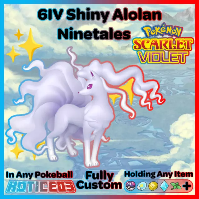 Shiny Alolan Ninetales / Pokemon Let's Go / 6IV Pokemon / Shiny Pokemon