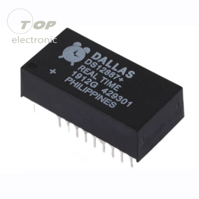 Circuito Integrato DS12887+ / DS12887A, Orologio In Tempo Reale Con RAM 128 Byte, DIP, Ricondizionato