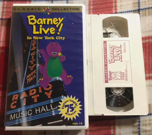 BARNEY LIVE! IN NEW YORK CITY [1994] | Canadian Clamshell VHS TAPE ...
