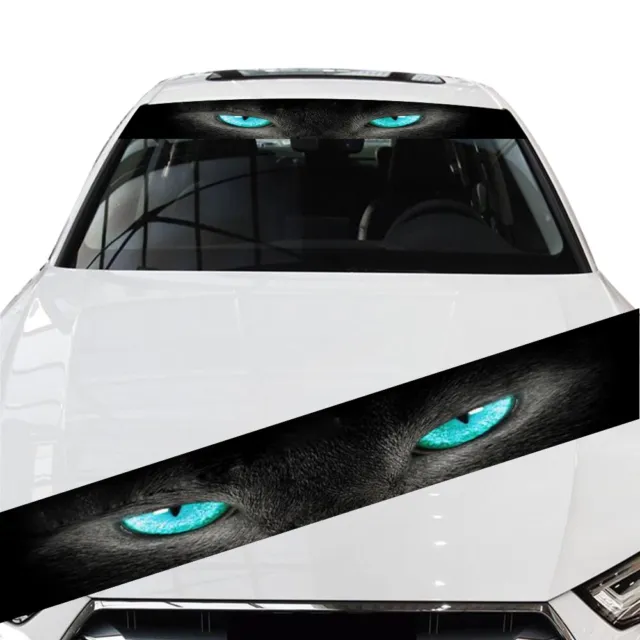 130X21CM 3D Blue Eye Sunshade Vinyl Stickers For Car SUV Front Rear Windshield