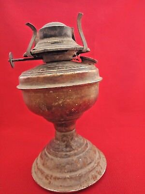 Large Old Antique Oil Wick Iron Kerosene lamp Vintage India Tribal Collectible