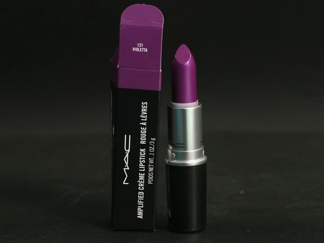 Lápiz Labial Crema Amplificada Mac - 121 Violeta - Nuevo En Caja