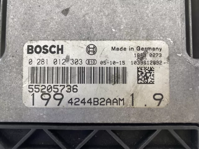 Calculateur 55205736  0281012303 Fiat Bosch 49951 3